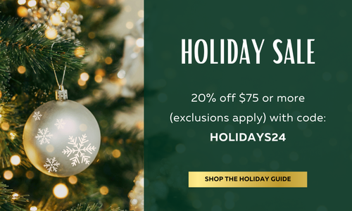 Holiday sale 20% off $75 or more with code HOLIDAYS24